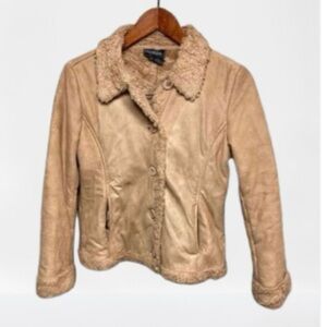 Vintage Outbrook Girls Sherling Jacket sz L 10/12 Y2K